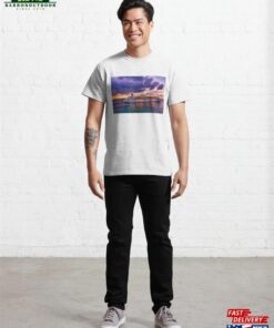 Cruise Ship Ariving At Sunset Classic T Shirt Hoodie 3