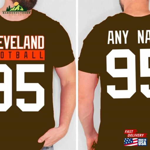 Custom Cleveland Football T-Shirt Personalized Unisex Tee Team Shirt Sweatshirt