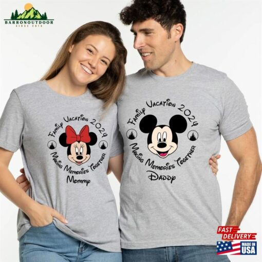 Custom Disney Family Vacation 2024 Shirt Trip Tee Personalized Group Sweatshirt Hoodie