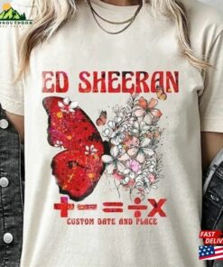 Custom Mathematics Tour T-Shirt Butterfly Merch Equals Graphic Shirt Sweatshirt