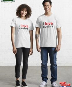 Custom T Shirt I Love Shirt Heart Text Sweatshirt 1
