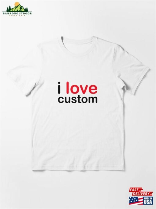 Custom T-Shirt I Love Shirt Heart Text Sweatshirt