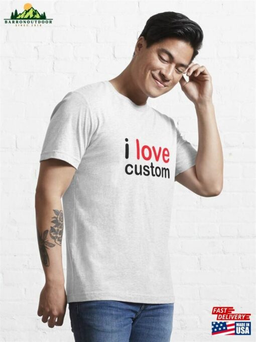 Custom T-Shirt I Love Shirt Heart Text Sweatshirt