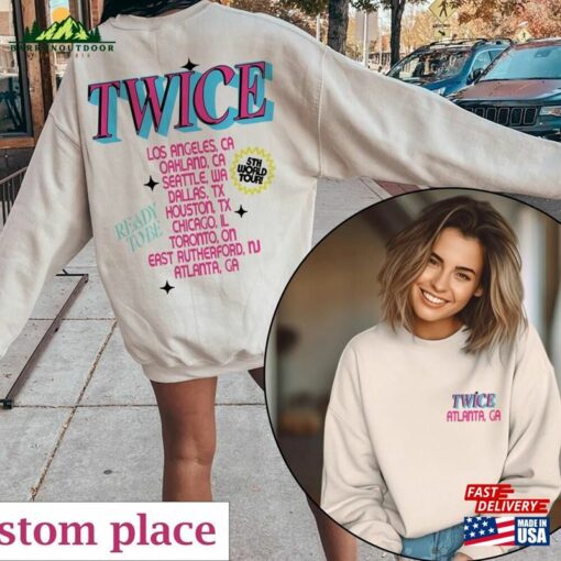 Custom Twice 5Th World Tour Ready To Be Sweatshirt 2023 Hoodie Jihyo Classic