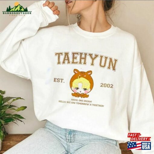 Custom Txt Kpop Shirt Cute Animal Character Tomorrow X Together Chibi Yeonjun Soobin Beomgyu Taehyun Huening Kai Unisex Classic