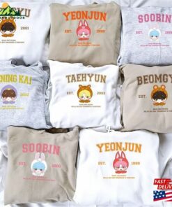 Custom Txt Kpop Shirt Cute Animal Character Tomorrow X Together Chibi Yeonjun Soobin Beomgyu Taehyun Huening Kai Unisex Classic 1 Custom Txt Kpop Shirt Cute Animal Character Tomorrow X Together Chibi Yeonjun Soobin Beomgyu Taehyun Huening Kai Unisex Classic 2