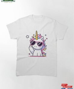 Cute Antisocial Unicorn Middle Finger Funny Sweatshirt Unisex 1
