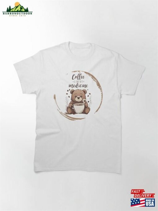 Cute Bear Drinking Coffee Classic T-Shirt Hoodie