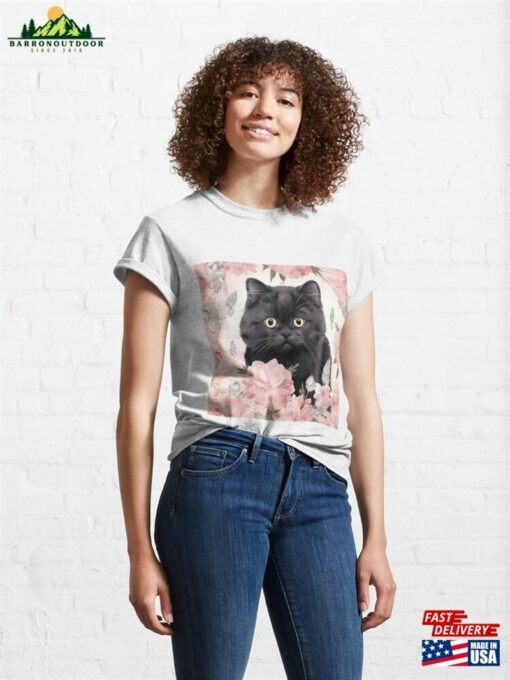 Cute Black British Shorthair Cat Pattern Classic T-Shirt Sweatshirt Hoodie