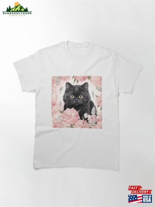 Cute Black British Shorthair Cat Pattern Classic T-Shirt Sweatshirt Hoodie