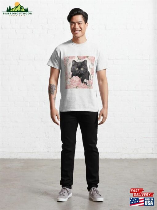 Cute Black British Shorthair Cat Pattern Classic T-Shirt Sweatshirt Hoodie