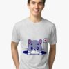 Cute Cat Illustration Tri Blend T-Shirt Classic Unisex