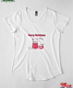 Cute Christmas Cat Premium Scoop T-Shirt Classic Sweatshirt 2 Cute Christmas Cat Premium Scoop T Shirt Classic Sweatshirt 3