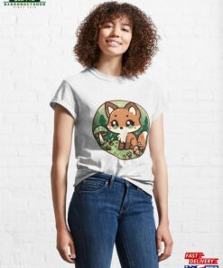 Cute Forest Fox Cub Illustration Classic T-Shirt Sweatshirt