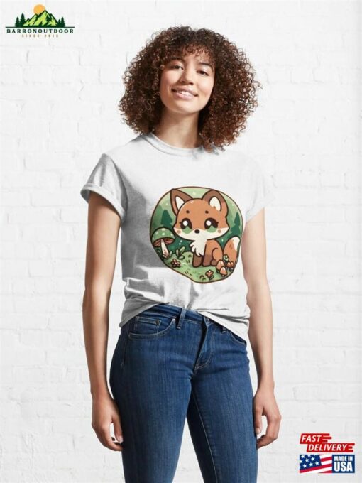 Cute Forest Fox Cub Illustration Classic T-Shirt Sweatshirt