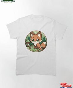 Cute Forest Fox Cub Illustration Classic T-Shirt Sweatshirt