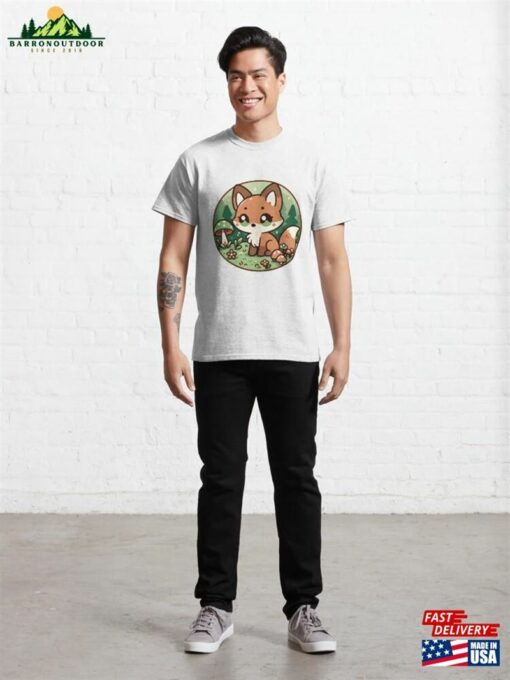 Cute Forest Fox Cub Illustration Classic T-Shirt Sweatshirt