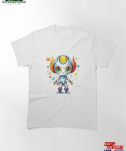 Cute Futuristic Robot Cuddly Toy Classic T Shirt Hoodie 2