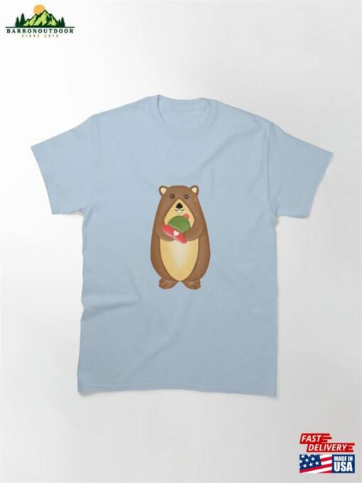 Cute Groundhog Carries Christmas Hat Classic T-Shirt Hoodie Unisex