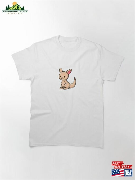 Cute Kangaroo Cartoon Classic T-Shirt Unisex