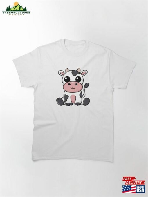 Cute Kawaii Cow Classic T-Shirt Unisex