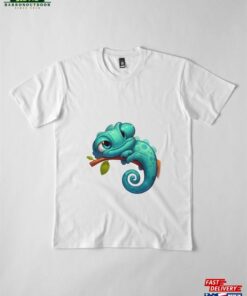 Cute Lazy Chameleon Illustration Premium T-Shirt Unisex Classic 3 Cute Lazy Chameleon Illustration Premium T Shirt Unisex Classic 4