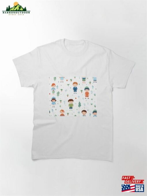 Cute Little Boy And Girl Characters For Decorating A Children’s Room Classic T-Shirt Unisex