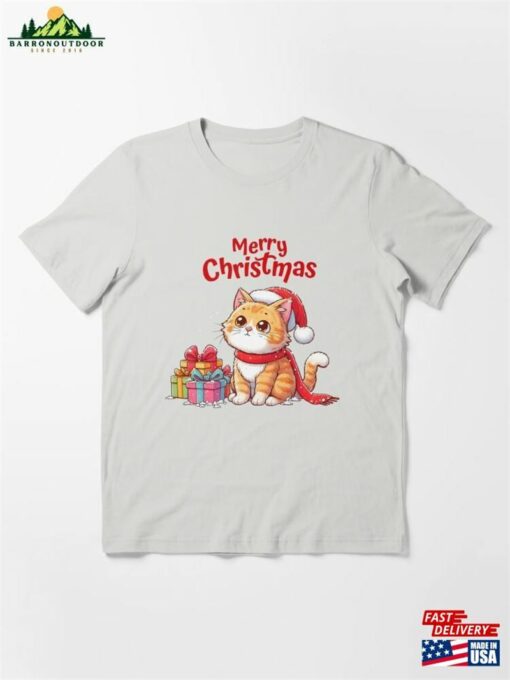 Cute Little Cat On Christmas At My House Essential T-Shirt Classic Hoodie