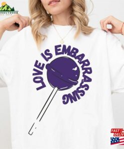 Cute Love Is Embarrassing Olivia Rodrigo Lollipop Shirt Guts Merch Tour 2024 T-Shirt Classic