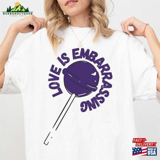 Cute Love Is Embarrassing Olivia Rodrigo Lollipop Shirt Guts Merch Tour 2024 T-Shirt Classic