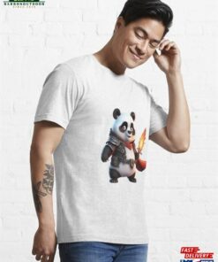 Cute Panda In A Cartoon Character Essential T-Shirt Sweatshirt Unisex 2 Cute Panda In A Cartoon Character Essential T Shirt Sweatshirt Unisex 3