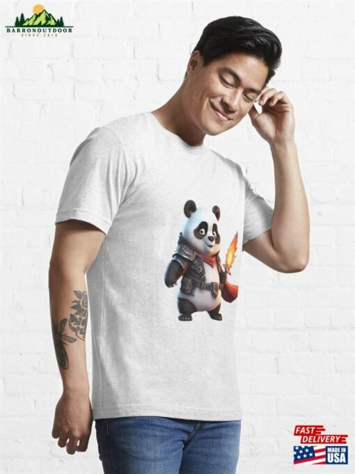 Cute Panda In A Cartoon Character Essential T-Shirt Sweatshirt Unisex