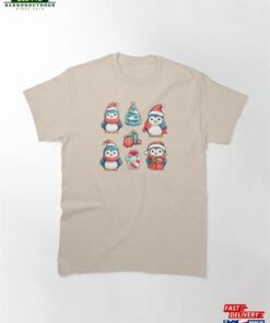 Cute Penguins With Christmas Gifts Kawaii Classic T-Shirt Hoodie