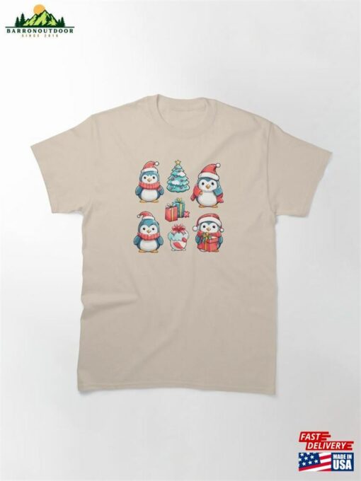 Cute Penguins With Christmas Gifts Kawaii Classic T-Shirt Hoodie