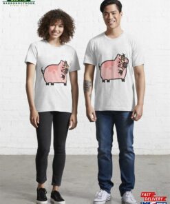 Cute Piggy Cartoon Essential T Shirt Unisex 1