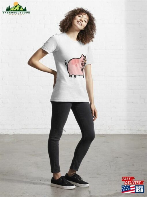 Cute Piggy Cartoon Essential T-Shirt Unisex