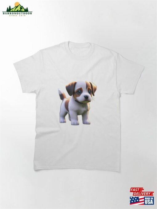 Cute Puppy Dog Art Classic T-Shirt Unisex