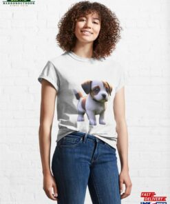 Cute Puppy Dog Art Classic T Shirt Unisex 3