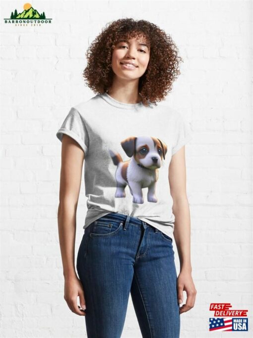 Cute Puppy Dog Art Classic T-Shirt Unisex