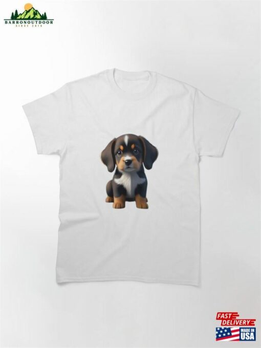 Cute Puppy Dog Stickers Classic T-Shirt Sweatshirt Hoodie