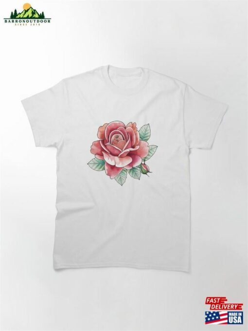 Cute Watercolour Rose Classic T-Shirt Sweatshirt Unisex