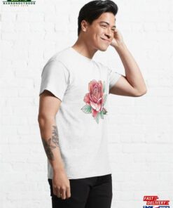 Cute Watercolour Rose Classic T Shirt Sweatshirt Unisex 4