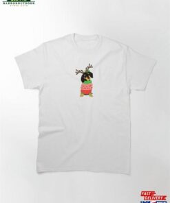 Dachshund In Reindeer Costume Classic T-Shirt Unisex Hoodie