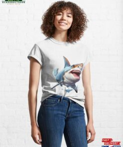Dancing Depths The Vibrant Elegance Of Great Shark Classic T-Shirt Sweatshirt