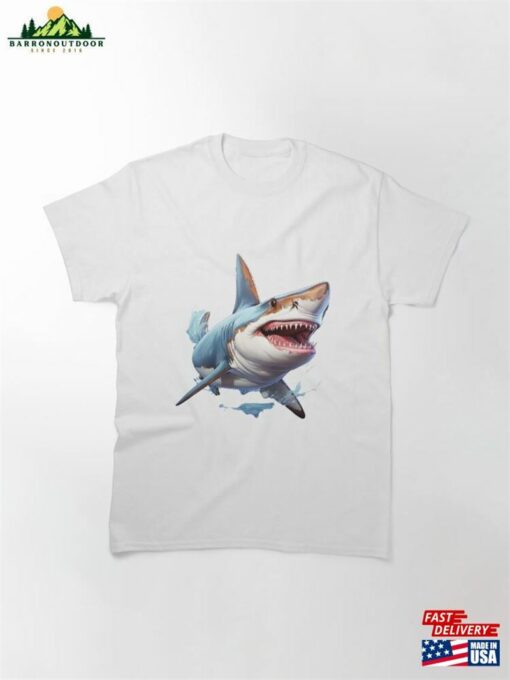 Dancing Depths The Vibrant Elegance Of Great Shark Classic T-Shirt Sweatshirt