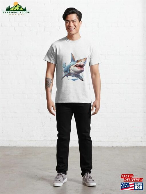 Dancing Depths The Vibrant Elegance Of Great Shark Classic T-Shirt Sweatshirt