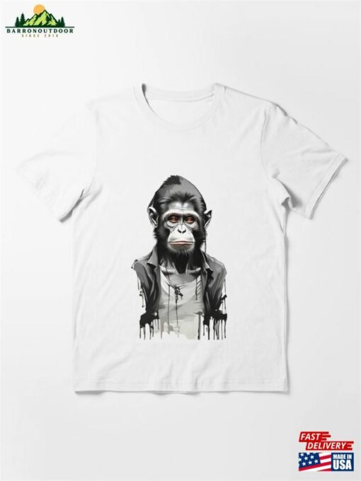 Dark Monkeyl Fluid Ink Style Animals Series Essential T-Shirt Hoodie Unisex