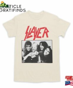 Dave Lombardo Jeff Hanneman Tom Araya Kerry King Slayer Band Navy Color Vintage 90’S T-Shirt Hoodie