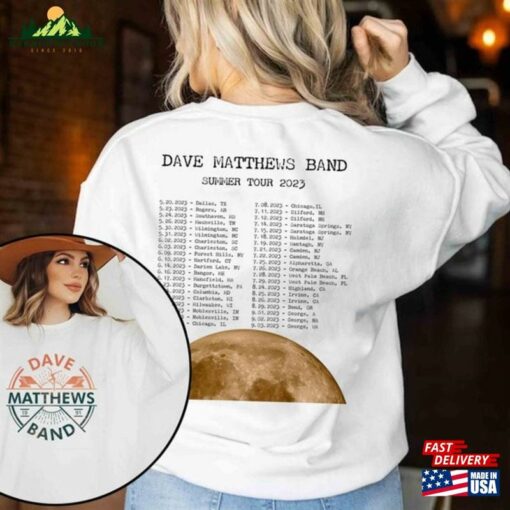 Dave Matthews Band Classic T-Shirt (2 Sides) Tour 2023 Rock Shirt Hoodie Sweatshirt