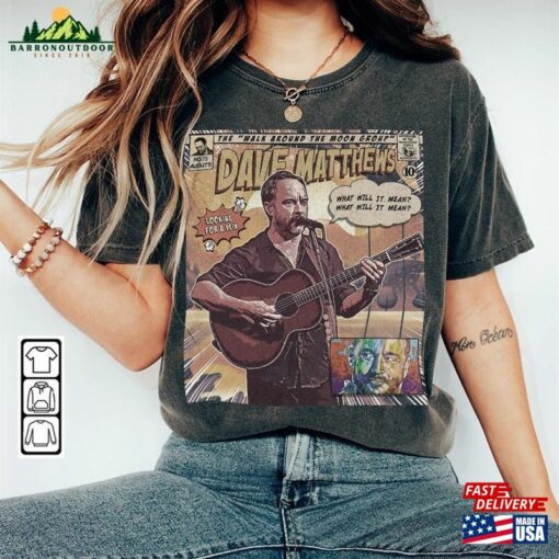 Dave Matthews Band Comic Shirt 90S Vintage Merch Book Art Walk Around The Moon Album World Tour Tickey 2023 Graphic Tee Gift V3 Classic Hoodie